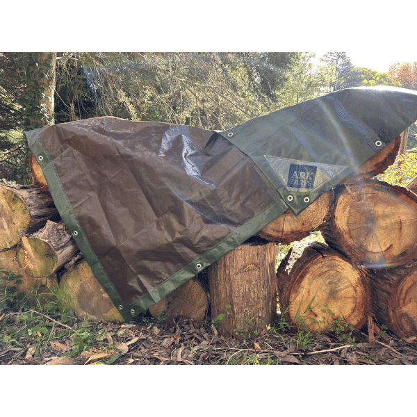 EXTRA HEAVY DUTY TARPAULIN - GREEN/BROWN