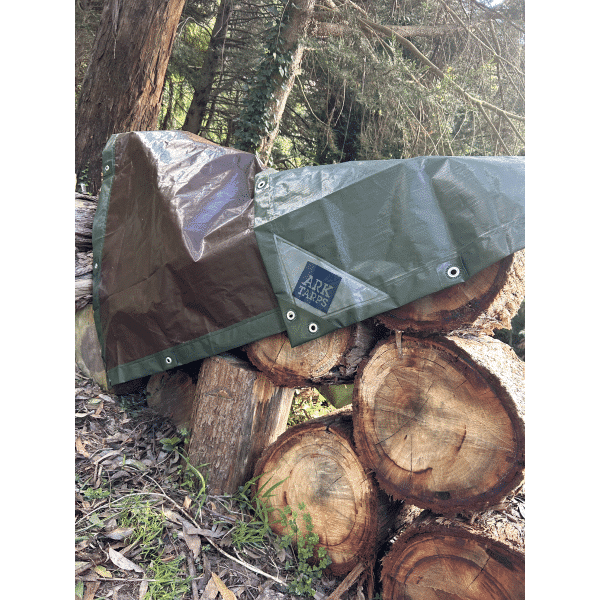 EXTRA HEAVY DUTY TARPAULIN - GREEN/BROWN