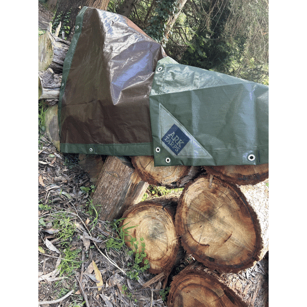 EXTRA HEAVY DUTY TARPAULIN - GREEN/BROWN