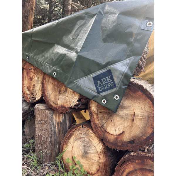 EXTRA HEAVY DUTY TARPAULIN - GREEN/BROWN