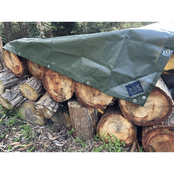 EXTRA HEAVY DUTY TARPAULIN - GREEN/BROWN