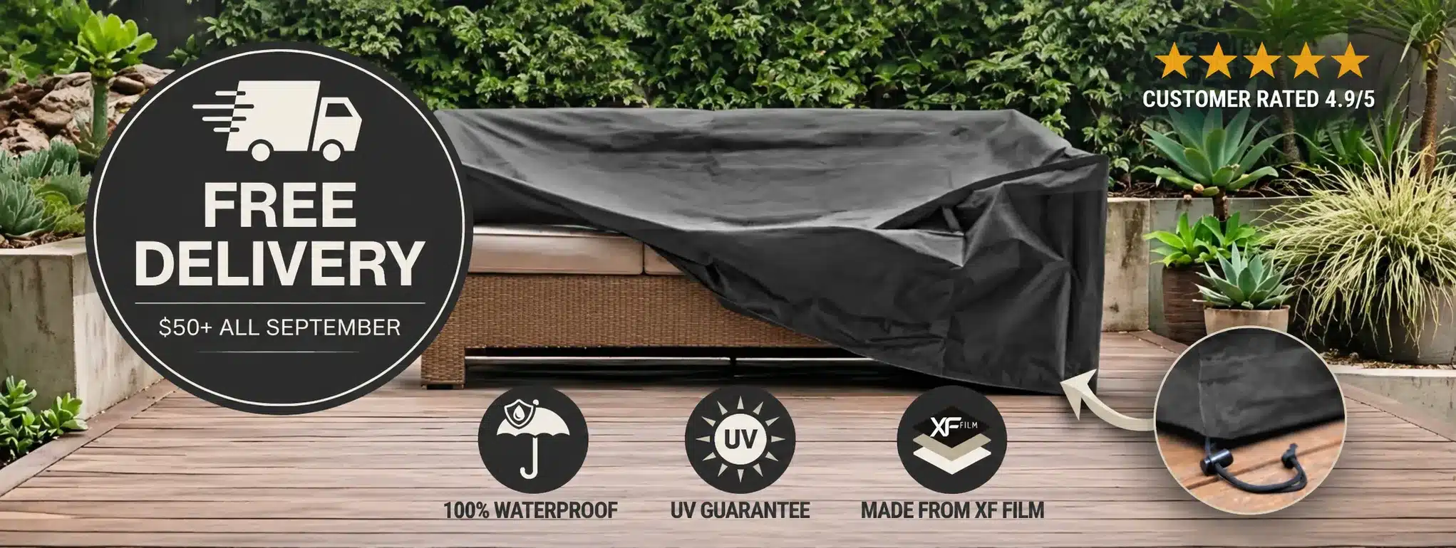 Free delivery on furniture covers over $50 this September